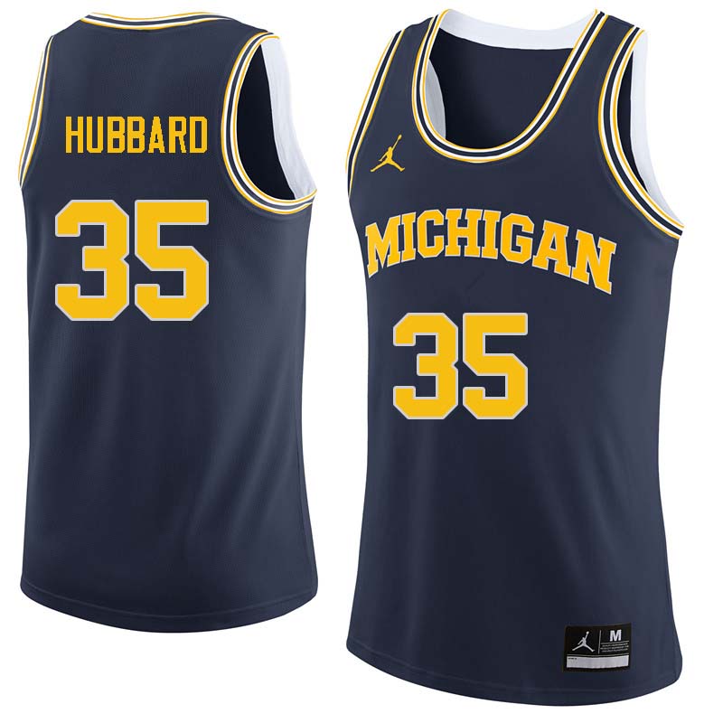Men #35 Phil Hubbard Michigan Wolverines College Basketball Jerseys Sale-Navy